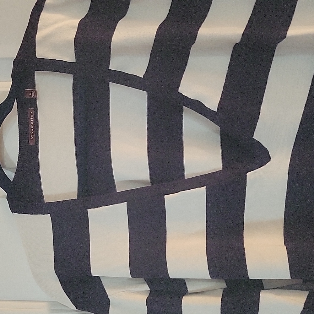 525 America white navy  stripe medium - Picture 2 of 5